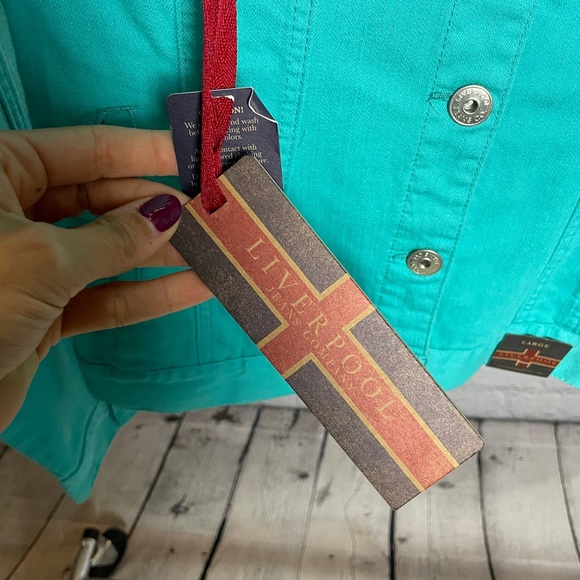 Liverpool Vibrant Turquoise/Teal Jean Jacket - Picture 4 of 4